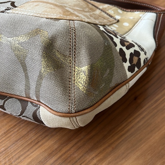 NWOT Y2K Coach Patchwork Ergo XL Hobo in Tan - Picture 4 of 8